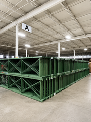 Used 16' x 42" pallet rack uprights for sale in Pennsylvania warehouse storage system