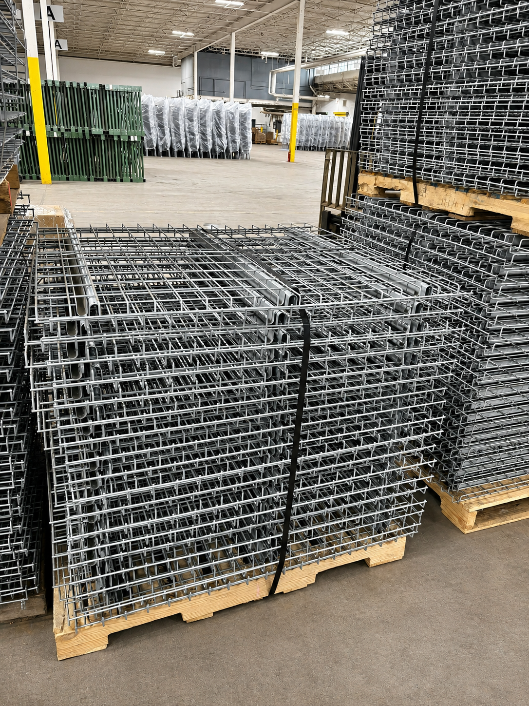 Used 42 x 46 waterfall wire decks sale in Lancaster Pennsylvania warehouse